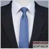 Corbata con cremallera para hombre Vestir Negocios Nudo sin nudos Azul Rayas Fácil de tirar Trabajo Ropa de trabajo Ancho