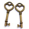 Yiwu fábrica de joyería stock colgante de llave de bronce DIY embalaje de regalo colgante tarjeta colgante