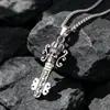 Pendente Coroa Cabeça de Fantasma Retrô Europeu e Americano Chave de Castelo Colar Masculino de Aço Titânio Pingente Cool Fashion SP234