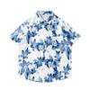 Camisa Floral Havaiana Masculina Estilo Tailandês Restaurante Manga Curta Moda Retrô Solta Camisa de Praia para Férias