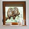 Rama de Comercio Exterior Búho Siete Pájaros Pegatina Transparente Electrostática para Vidrio Protección de Privacidad Aislamiento Térmico Película para Vidrio de Ventana