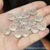 Colección de Cristal Blanco Natural, Cuentas de Calabaza, Cuentas de Flor de Maracuyá, Accesorios Artesanales, Pulseras DIY Hechas a Mano, Joyería de Moda