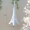Decoraciones Navideñas Nuevas Transfronterizas Copo de Nieve Blanco Flockado Estrella de Cinco Puntas Tridimensional Colgante para Árbol Decoración Navideña