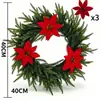 Exclusivo de Amazon, la corona de Navidad más vendida de TEMU es una planta verde artificial simulada con agujas de pino y decoraciones colgantes