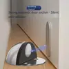 Parada de puerta magnética fuerte, silenciosa, anti-colisión, de acero inoxidable, sin taladro, tipo tortuga, montada en el suelo, tope de puerta de hemisferio de goma, tope de puerta superior montado en el suelo