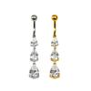 EABY novo piercing de umbigo de zircônia transfronteiriço aço inoxidável formato de coração flor prego de umbigo piercing de moda ornamentos de umbigo fivela de umbigo