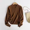 M Estilo Europeu e Americano Transfronteiriço 2026 Nova Moda Elegante Amazon Atacado Roupas Femininas Cardigan de Tricô com Gola Polo