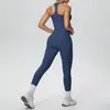 Conjunto de Ropa Deportiva para Mujer: Chaleco Deportivo de Color Sólido Europeo y Americano, Amigable con la Piel, de Espalda Cruzada, Pantalones de Yoga, Leggings Ajustados, para Fitness y Yoga