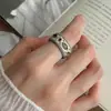 Anillo Popular de Estrella Radiante Cepillada con Circonita de Xiaohongshu para Mujer, Diseño de Nicho Retro de Lujo Ligero, Sensación de Alta Gama, Anillo Abierto para Mujer