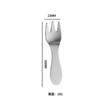 Acero Inoxidable 304 Mango Corto Cuchara Pequeña Cuchara para Helado Cuchara para Postre de Helado Hogareña Creativa para Niños Mini Cuchillo, Tenedor y Cuchara