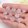 Pendente de Flor de Estrela Gradiente Claro em Forma de Botão de Flor Corrente de Cintura Ornamento Estilo Antigo Roupas Acessórios DIY Feitos à Mão