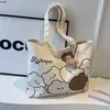 Bolsa de Ombro Cartoon Estilo Japonês Versátil Bolsa Tote de Lona para Estudante Grande Capacidade Bolsa de Tecido para o Trabalho Bolsa Tote