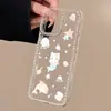Capa de Celular Cartoon de Verão Adequada para iPhone 16 17 Promax Gato Sereia Suporte Iphone 18 Glitter 11