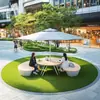 Conjunto de Mesa Redonda y Sillas para Parque Exterior Silla de Ocio Integrada Silla Pública de Descanso para Comunidad Conjunto de Mesa y Sillas para Patio Terraza
