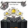 Lanterna de Cabeça 5 LEDs Luz Forte Recarregável Ultra Brilhante Montada na Cabeça para Uso Externo Ciclismo Lâmpada de Iluminação Portátil Lanterna de Cabeça à Prova d'Água para Pesca