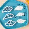 Molde de bolo de açúcar flip diy Xiangyun molde de prensa de impressão molde de corte de nuvem feliz aniversário bolo estilo chinês ferramenta de cozimento decorativa