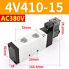 Válvula Solenoide Airtac 4V210-08/310/410 Válvula de Control de Aire de Dos Posiciones y Cinco Vías para Reversión de Cilindro Neumático
