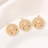 Colgante de ojo de diablo con microincrustaciones envuelto en oro de 14 quilates de tamaño pequeño, accesorio hecho a mano, pulsera, collar, colgante, material para colgante.