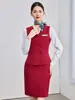 Uniforme de azafata, chaleco, pantalones, uniforme de personal de hotel para mujer, uniforme de gerente de propiedad, ropa de trabajo para recepcionistas en clubes y otros establecimientos
