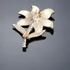 Broche de Flor Transfronterizo Nuevo de Gama Alta Europeo y Americano Elegante Pin de Pétalo Moda Abrigo Cheongsam Ropa Broche Versátil