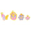 Tienda de oro con accesorios de bricolaje de oro de Vietnam, colgante de mariposa, concha y flor de rosa de la noche de verano para mujer.