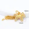 Pulsera Zodiaco Caballo Color Oro Antiguo Alta Retención de Color Esmalte de Goteo de Aceite Accesorios DIY Accesorios Pulsera Pulsera Colgante Colgante