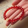 Pulseras de Ágata Roja Auténtica al por Mayor para Mujer, Pulseras de Cuentas de Transferencia de Cristal para Hombre, Regalos de Joyería