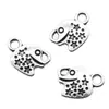 12x9mm 0.5g Plata Antigua Retro DIY Accesorios de Aleación Lindo Animal Elefante Colgante