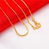 Colar ouro areia feminino imitação de ouro cobre genuíno banhado a ouro barraca de atacado transfronteiriça ao vivo corrente fina clavícula presentes de casamento