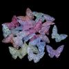 Cuentas de lazo chapadas en color acrílico para bricolaje, de plástico, con agujero recto, de colores mixtos, para pulseras y cabezas de lazo.