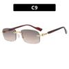 Gafas de Sol Ovaladas Sin Marco Marco Pequeño Gafas de Sol Nuevas 2025 Gafas de Sol para Conducir Gafas de Sol Anti-UV Forma Cóncava