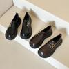 Zapatos de Cuero de Estilo Británico Vintage para Mujer Primavera 2025 Nuevos Mocasines Gruesos sin Cordones Estilo Japonés Jk Zapatos Mary Jane