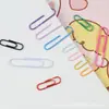 Clips para Papel de Colorido Más Vendidos Transfronterizos 28mm 50mm Recubiertos de Plástico Caja de Dos Compartimentos Clips para Papel de Color Caramelo Al por Mayor