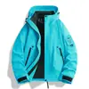 Chaqueta tres en uno para hombre y mujer, a prueba de viento e impermeable, conjunto de dos piezas de forro polar para otoño e invierno para senderismo, ciclismo y montañismo, personalizable