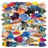 50 Pegatinas Transparentes de Peces para Funda de Teléfono Móvil Material para Diario de Mano Equipaje Taza de Agua Computadora Taza de Agua Pegatina Decorativa Impermeable