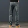 Jeans Masculino de Alta Qualidade 2026 Primavera e Outono Reto Solto Esticável Popular Versátil Calça Longa para Homens Jovens e de Meia-Idade Estilo Primavera e Outono