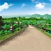 Novo Estilo de Fundo de Paisagem para Sala de Transmissão ao Vivo, Fundo Popular de Vulcão, Fundo 3D para Transmissão ao Vivo ao Ar Livre