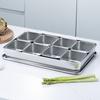 Nueva Caja de Condimentos de Acero Inoxidable de Estilo Japonés de Cuatro Sabores y Seis Sabores Caja de Condimentos para Cocina Comercial con Tapa Caja de Sabores de Acero Inoxidable 304