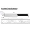 Acero Inoxidable Negro Grano Vertical Mango de PP Juego de 6 Cuchillos Cuchillo de Cocina Doméstico Cuchillo para Filetear Carne Cuchillo Pequeño Multiusos Juego en Tarjeta de Ampolla Doble Cara