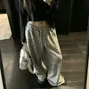 Pantalones holgados de pierna ancha con diseño de estampado de leopardo retro para mujer, pantalones casuales de estilo europeo y americano para primavera y otoño de venta transfronteriza, pantalones largos de moda callejera