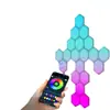 Lámpara de Pared Hexagonal Ultradelgada Activada por Sonido con Ritmo para Sala de E-Sports, Sala de Estar, Fiesta, con Control de Voz e Interacción Inteligente Sonido-Luz