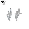 Pendientes de Plata de Ley S925 con Cierre de Mariposa, Nuevos Pendientes Geométricos Transfronterizos para Mujer, Lujo Ligero, Gama Alta, Pendientes Personalizados, Accesorios de Oreja Elegantes y Versátiles