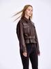 Chaqueta de Cuero PU para Mujer Europea y Americana Otoño e Invierno, Estilo Corto con Cuello de Solapa, Corte Ajustado, Chaqueta Adelgazante, Chaqueta Nueva para Mujer 2026