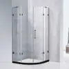 Box de Banho Arcado Sem Moldura para Comércio Exterior com Separação Seca e Úmida Engenharia Personalizada Banheiro de Hotel Divisória de Banheiro