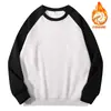 Outono e Inverno Novo Estilo Manga Raglã Patchwork Gola Redonda Moletom Estampado Versátil Unissex Roupas para Trabalho em Grupo Top Estampado