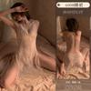 Divertido lingerie sexy grande tamanho pijamas de renda perspectiva uniforme tentação backless paixão terno atacado 6008