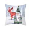 Fronha de Natal com estampa de desenho animado transfronteiriça veludo pele de pêssego Papai Noel desejo travesseiro casa sofá travesseiro