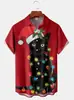 Camiseta Nueva de Navidad Transfronteriza Serie Navideña Impresión 3D Amazon Aliexpress Camisa de Manga Corta para Hombre