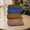 Estojo para Óculos Simples e Elegante com Padrão de Pele de Ovelha, Estojo Portátil Artístico para Armação de Óculos, Logo Personalizável, Óculos de Grau Personalizados