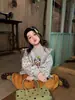 Weiniguo 2026 Otoño Nueva Ropa Infantil Niñas Estilo Coreano Chaqueta con Capucha de Lunares Lindo Top con Cremallera